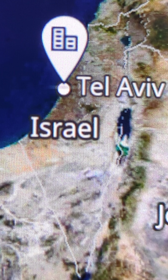 Picture of the screen showing Israel
