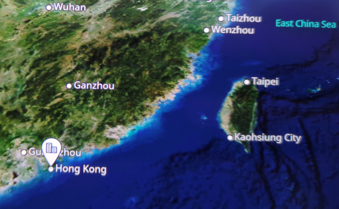 Picture of the satellite map over eastern China and Taiwan